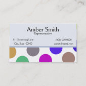 Carte De Visite Points Bleus Et Brown (Dos)