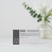 Carte De Visite Points brouillés monochromes artiste de grille (Debout devant)