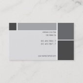 Carte De Visite Points brouillés monochromes artiste de grille (Dos)