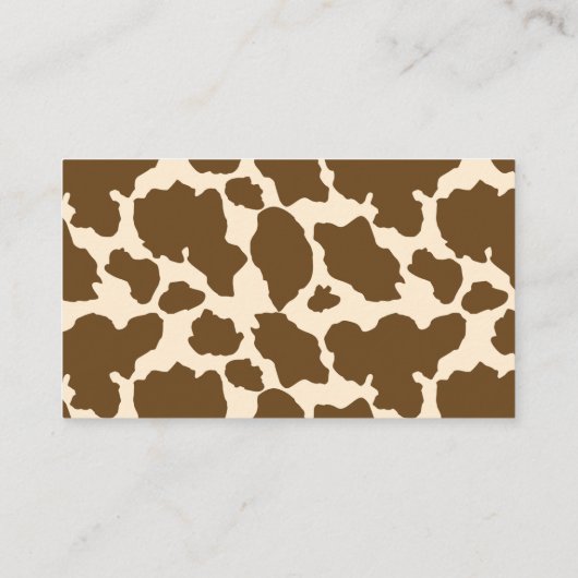 Carte De Visite Points Brown Vache Imprimer Fermier Animaux de fer (Dos)