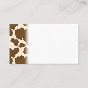 Carte De Visite Points Brown Vache Imprimer Fermier Animaux de fer