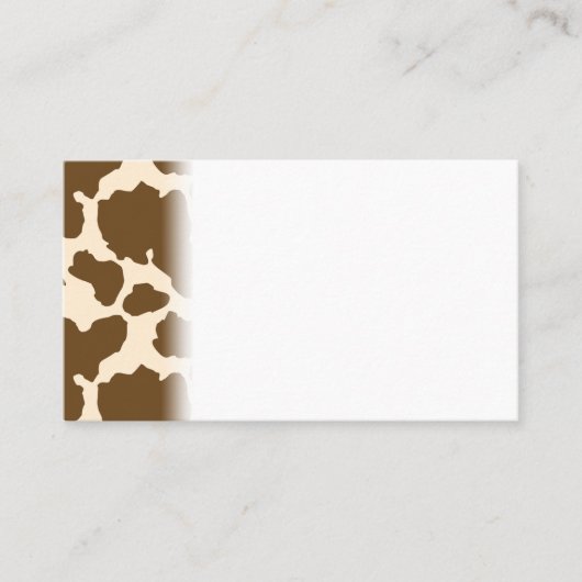 Carte De Visite Points Brown Vache Imprimer Fermier Animaux de fer (Devant)