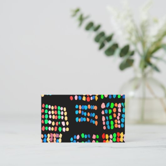 Carte De Visite Points colorés (Debout devant)