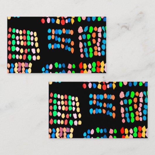 Carte De Visite Points colorés (Devant / Derrière)