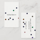 Carte De Visite Points colorés contemporains (Devant / Derrière)