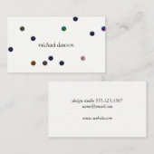 Carte De Visite Points colorés contemporains (Devant / Derrière)