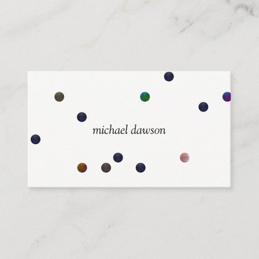 Carte De Visite Points colorés contemporains (Devant)