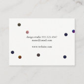 Carte De Visite Points colorés contemporains (Dos)