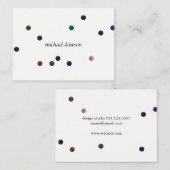 Carte De Visite Points colorés contemporains (Devant / Derrière)