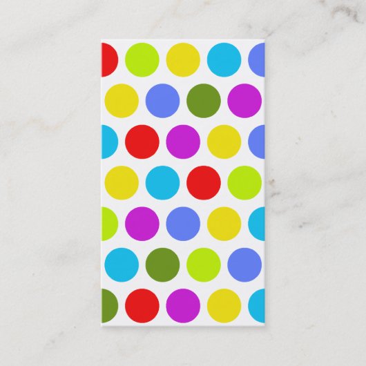 Carte De Visite Points Colorés Multicolores (Devant)