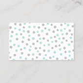 Carte De Visite Points Confetti de Parties scintillant de menthe e (Dos)