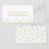 Carte De Visite Points Confetti de Parties scintillant d'or et d'a (Devant / Derrière)