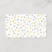 Carte De Visite Points Confetti de Parties scintillant d'or et d'a (Dos)