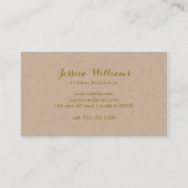 Carte De Visite Points Confetti Faux Gold Foil (Dos)