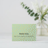 Carte De Visite Points Confetti Or Chic Mint (Debout devant)