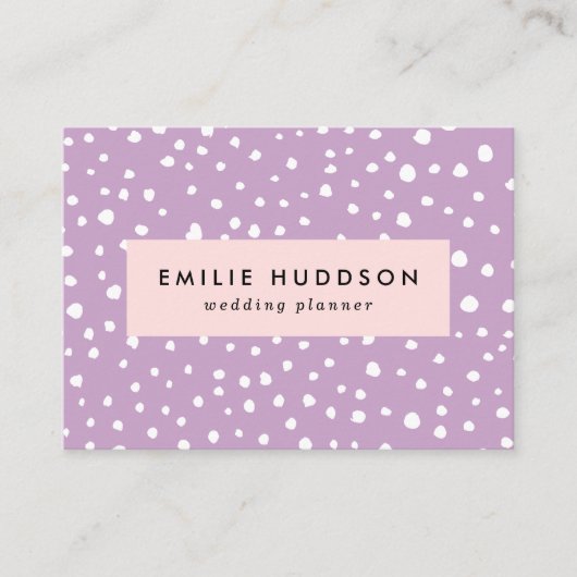 Carte De Visite Points Dalmatiens Lilac, Points Dalmatiens, Pots D (Devant)