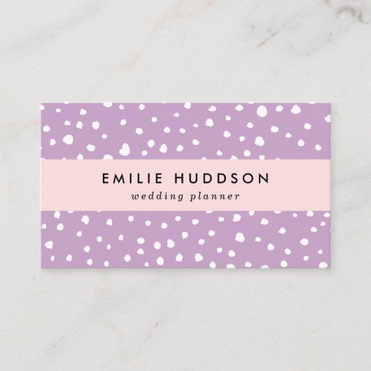 Carte De Visite Points Dalmatiens Lilac, Points Dalmatiens, Pots D (Devant)