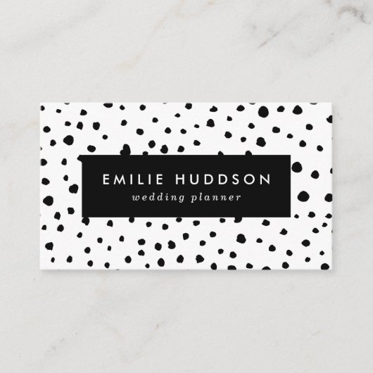 Carte De Visite Points dalmatiens, Points dalmatiens, Noir et Blan (Devant)