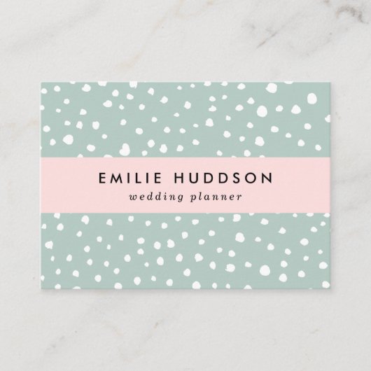 Carte De Visite Points Dalmatiens verts, Points Dalmatiens, Pots D (Devant)