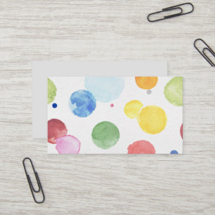 Carte De Visite Points d'aquarelle 1