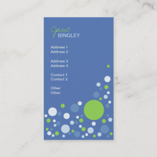 Carte De Visite Points de ciel de ressort rétros