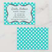 Carte De Visite Points de couleur aquatique (Devant / Derrière)