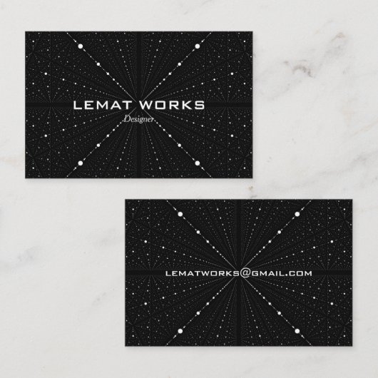 Carte De Visite Points de l'espace d'infini - Noirs