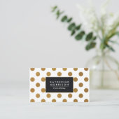 Carte De Visite Points de Parties scintillant d'or (Debout devant)