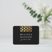 Carte De Visite Points de polka en or professionnel (Debout devant)