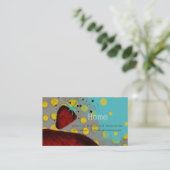 Carte De Visite Points de polka fraise noire (Debout devant)