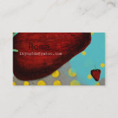 Carte De Visite Points de polka fraise noire (Dos)