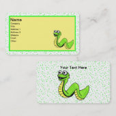Carte De Visite Points de serpent jaunes verts brillants pour cari (Devant / Derrière)