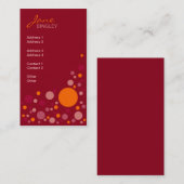 Carte De Visite Points de sifflement de framboise rétros (Devant / Derrière)