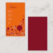 Carte De Visite Points de sifflement de framboise rétros (Devant / Derrière)
