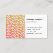 Carte De Visite Points de soleil dorés et pointes de peinture nuan (Dos)