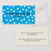 Carte De Visite Points de texture | Arrière - plan bleu (Devant / Derrière)