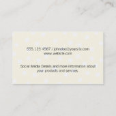 Carte De Visite Points de texture | Arrière - plan bleu (Dos)