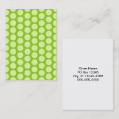 Carte De Visite Points de vert pâle (Devant / Derrière)