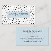 Carte De Visite Points d'encre modernes modélisés (Devant / Derrière)