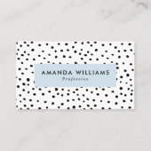 Carte De Visite Points d'encre modernes modélisés (Devant)