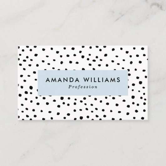 Carte De Visite Points d'encre modernes modélisés (Devant)