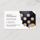 Carte De Visite Points d'énergie Holistic Gold Chakra Encre foncée (Dos)