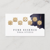Carte De Visite Points d'énergie Holistic Gold Chakra Encre foncée (Devant)