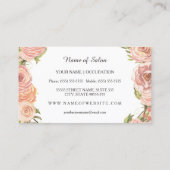 Carte De Visite Points d'or rose romantique Rose Artiste de maquil (Dos)