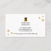 Carte De Visite Points Dorés Élégants (Dos)