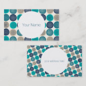 Carte De Visite Points du cercle scandinave Mandala Motif 1 (Devant / Derrière)