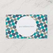 Carte De Visite Points du cercle scandinave Mandala Motif 1 (Dos)