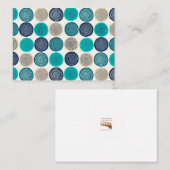 Carte De Visite Points du cercle scandinave Mandala Motif 1 (Devant / Derrière)