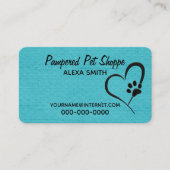 Carte De Visite Points Empreintes de pattes et Embossés (Devant)