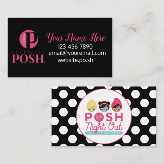 Carte De Visite Points faits sur commande parfaitement snob de (Devant / Derrière)